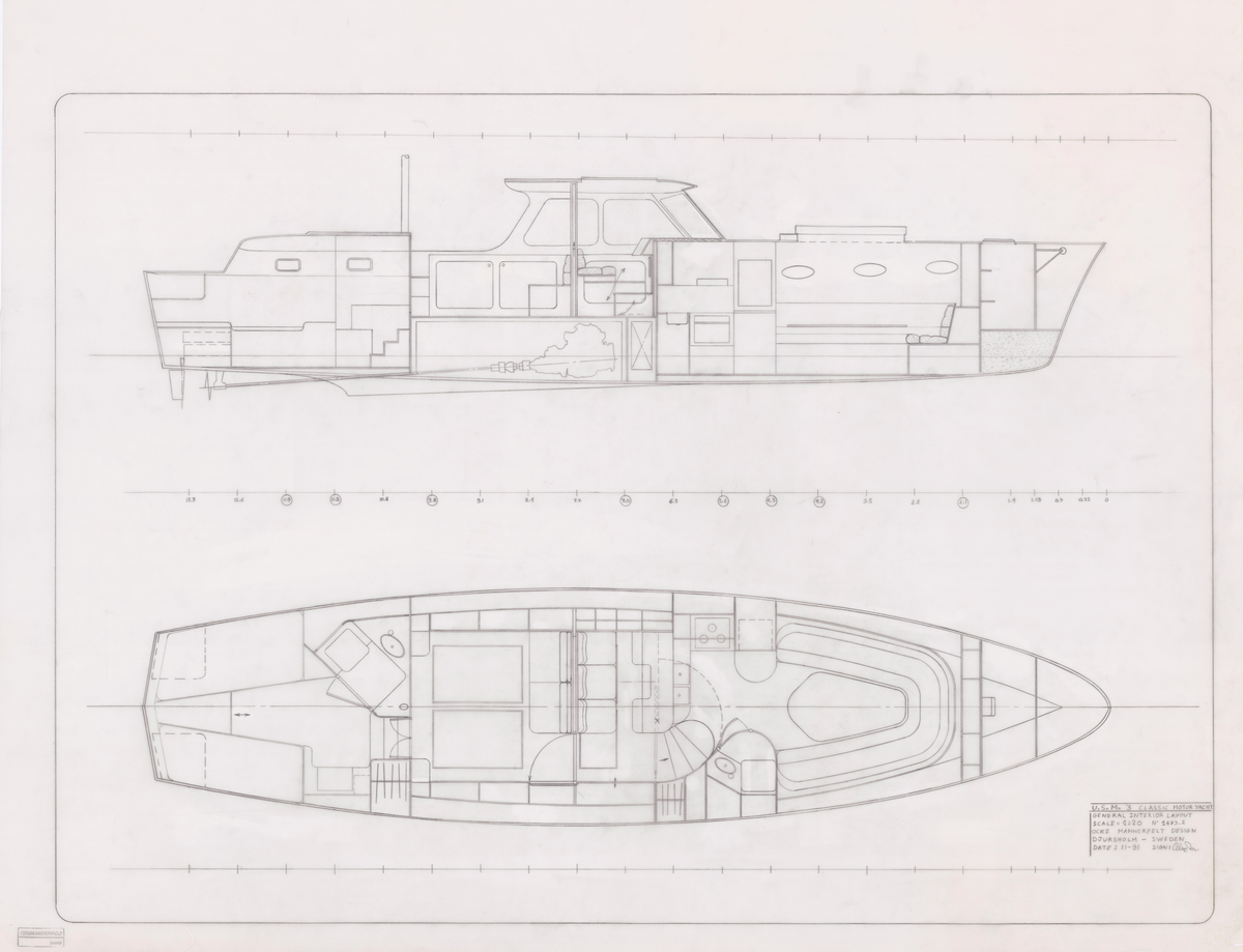 Inredningsritning i plan och profil