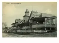 Vykort, "Varberg. Societetsrestauranten."