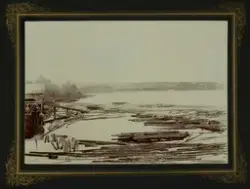 Hamar. Åkersvika, Oplandske Sag & Høvleri, tømmerfløting, tø