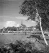 Vadstena från Hamnparken en sommardag 1934.