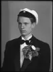 Studentfoto. Göran Bergsson, Sörstafors.
Ur Gustaf Åhmans samling.