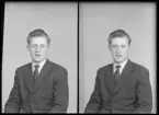 Porträtt, körfoto, Karl-Gösta Fernström, Herrskogen, Strömsholm.
Ur Gustaf Åhmans samling.
