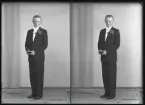 Porträtt, Jan Erik Svanström, Vänsta. 
Ur Gustaf Åhmans samling.