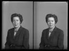 Porträtt, körfoto, Vivi Samuelsson, Mölntorp.
Ur Gustaf Åhmans samling.
