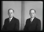 Porträtt, körfoto, Bengt Andersson, Vänsta.
Ur Gustaf Åhmans samling.
