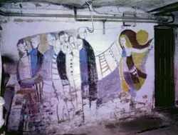 Målning av Lena Cronqvist i Kaijservillans källare, den gaml