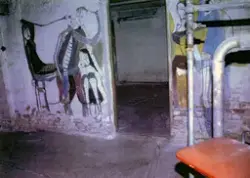 Målning av Lena Cronqvist i Kaijservillans källare, den gaml