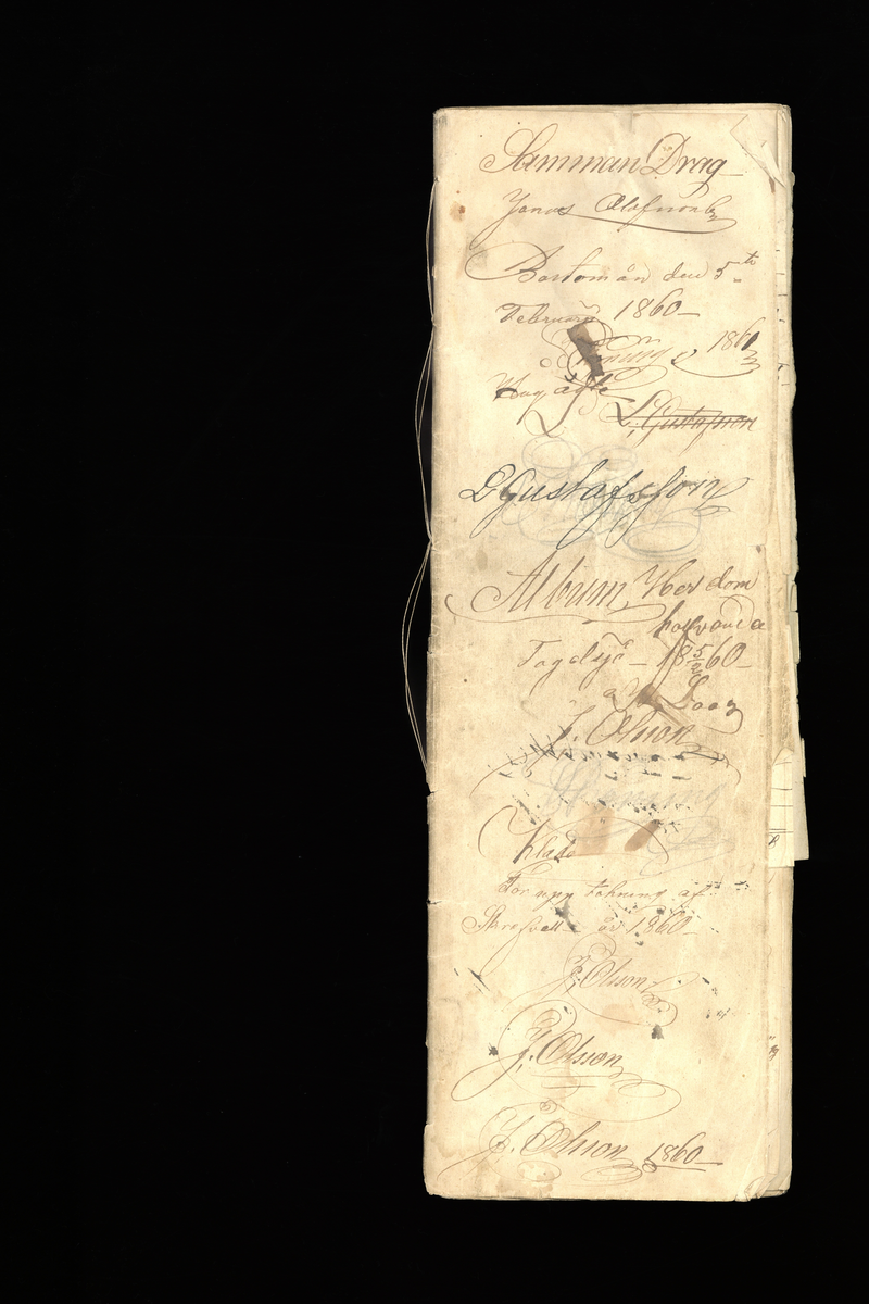 Dagböcker och andra anteckningar förda av storbonden och bössmeden Jonas Olsson (1832-1895) i Fågelsjö, Los mellan åren 1851 och 1892. Dagböckerna berör vardagens arbete, händelser i familjen och byn, förtretligheter, glädjeämnen och sorg. Böckerna förda i varierande frekvens med både dagliga och strödda anteckningar. Hela luckor år 1862-63, 1870-78, 1880-83 samt 1885-56. Dagboken förd i böcker med blandat innehåll, där dagboksanteckningarna är instoppade. Jonas Olssons dagboksanteckningar finns även transkriberade och publicerade i boken "Min hand är icke begåfvad att föra en skikliger penna", 2009.
