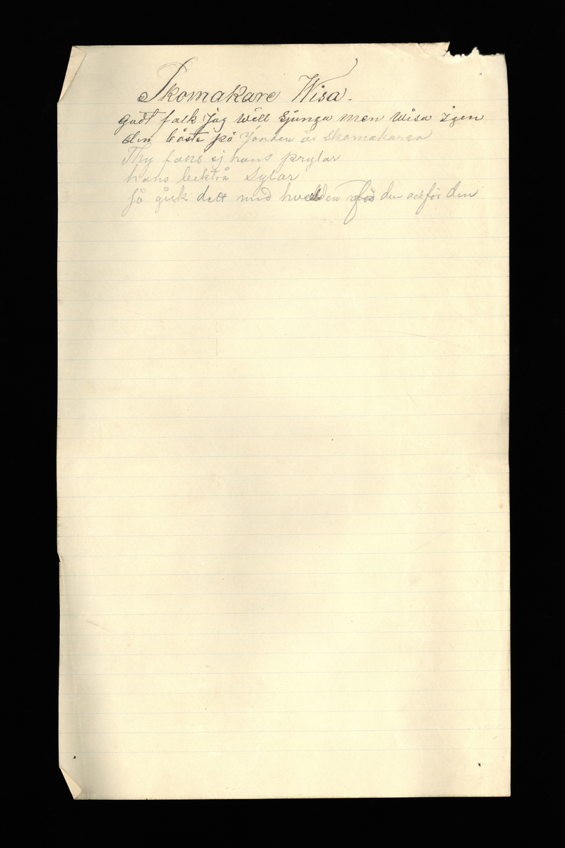 Dagböcker och andra anteckningar förda av storbonden och bössmeden Jonas Olsson (1832-1895) i Fågelsjö, Los mellan åren 1851 och 1892. Dagböckerna berör vardagens arbete, händelser i familjen och byn, förtretligheter, glädjeämnen och sorg. Böckerna förda i varierande frekvens med både dagliga och strödda anteckningar. Hela luckor år 1862-63, 1870-78, 1880-83 samt 1885-56. Dagboken förd i böcker med blandat innehåll, där dagboksanteckningarna är instoppade. Jonas Olssons dagboksanteckningar finns även transkriberade och publicerade i boken "Min hand är icke begåfvad att föra en skikliger penna", 2009.
