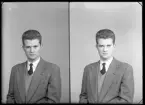 Mansporträtt, körfoto, Sune Vretling, Herrevad.
Ur Gustaf Åhmans samling.