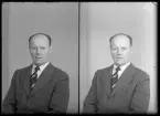 Mansporträtt, körfoto, Karl Erik Jansson, Oxelby, Kolbäck.
Ur Gustaf Åhmans samling.