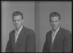 Porträtt-körfoto. Ingvar Bergendorf, Sörstafors, Kolbäck. Ur Gustaf Åhmans samling.