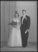 Brudpar. Kurt Dreifaldt, Karlsson. Strömsholm. Ur Gustaf Åhmans samling.