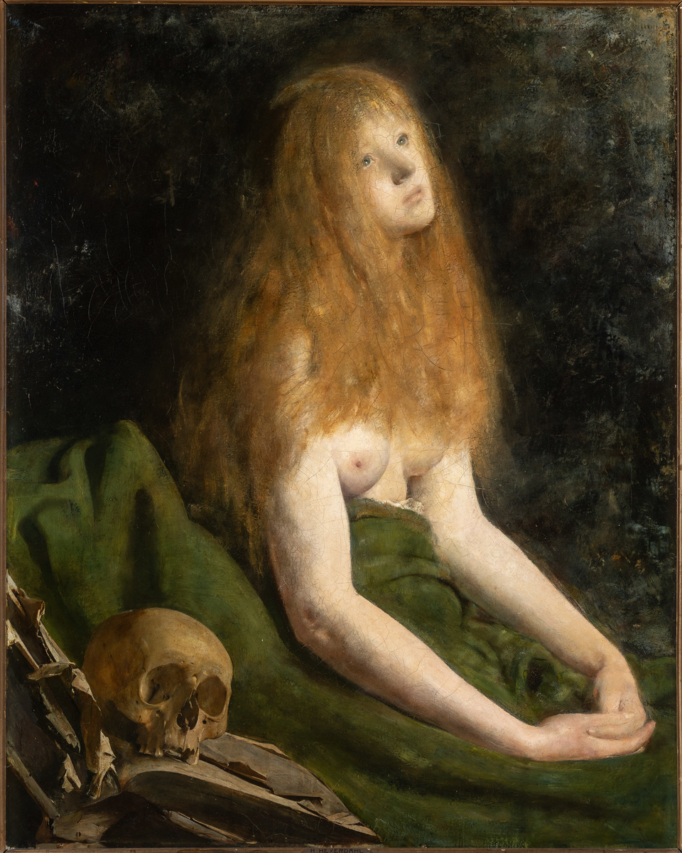 Malt under Heyerdahls siste år på Kunstakademiet i München. 