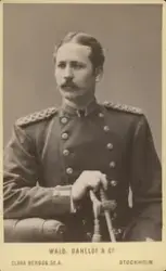 Porträtt av Frans Oskar Bergqvist, officer vid Närkes regeme