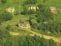 Flyfoto sannsynligvis over Lenvik kommune i 1961.