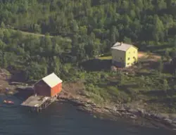 Flyfoto over Sørreisa kommune i 1968. Sannsynligvis fra Gjel