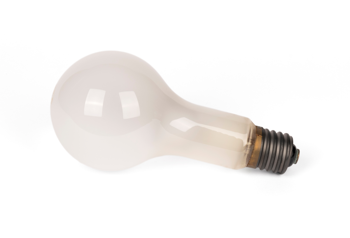 Lyspære brukt i studiolys i fotoatelieret til Martin Velle.