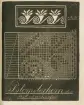 Illustration ur Mönster-Bok för Unga Fruntimmer i Konsten att tillverka vackra Drälls- samt enkla, faconerade och dubbla Väfnader av mångfaldiga slag, utgifven af Maria Christina Ekenmark född Trolle, 1827. Plansch 21 No 38.