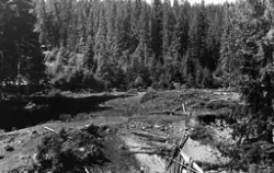 Velteplass for tømmer på et ikke navngitt sted på Ringerike.