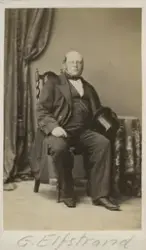 Porträtt av grosshandlare G. Elfstrand.