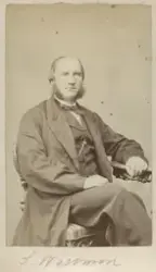 Porträtt av grosshandlare J. L. Westman. Född: 1819 i Smedje