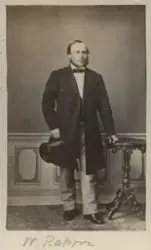 Porträtt av W. Rahm (enligt text på kort).