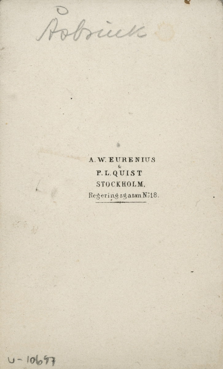 Mansporträtt. Åsbrink.