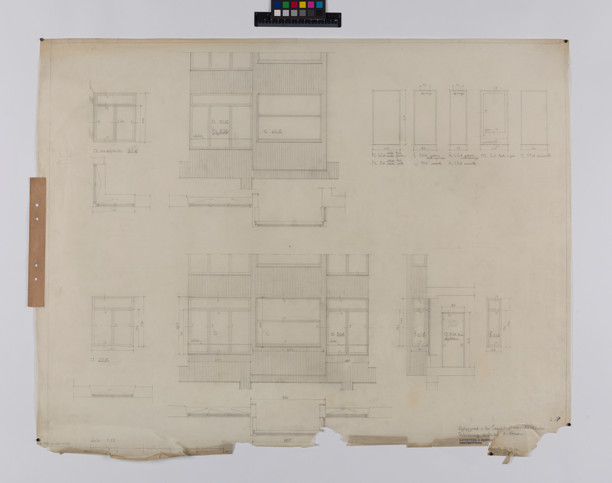 Tegelslagaren 12
Ritning på fönster och dörrar