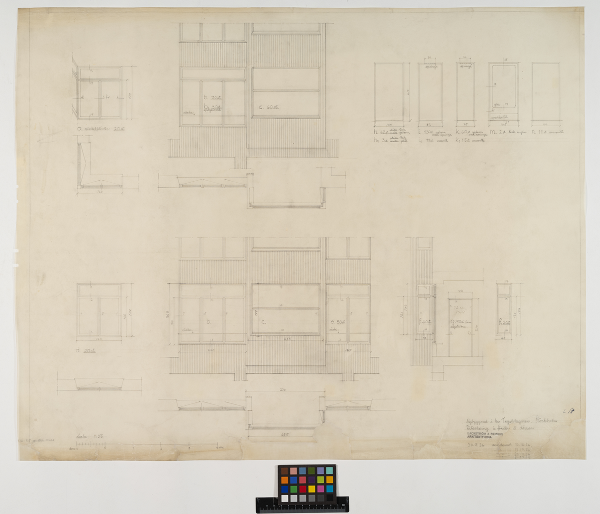 Tegelslagaren 12
Ritning på fönster och dörrar
