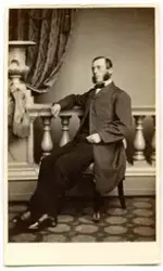 Porträtt på en man.