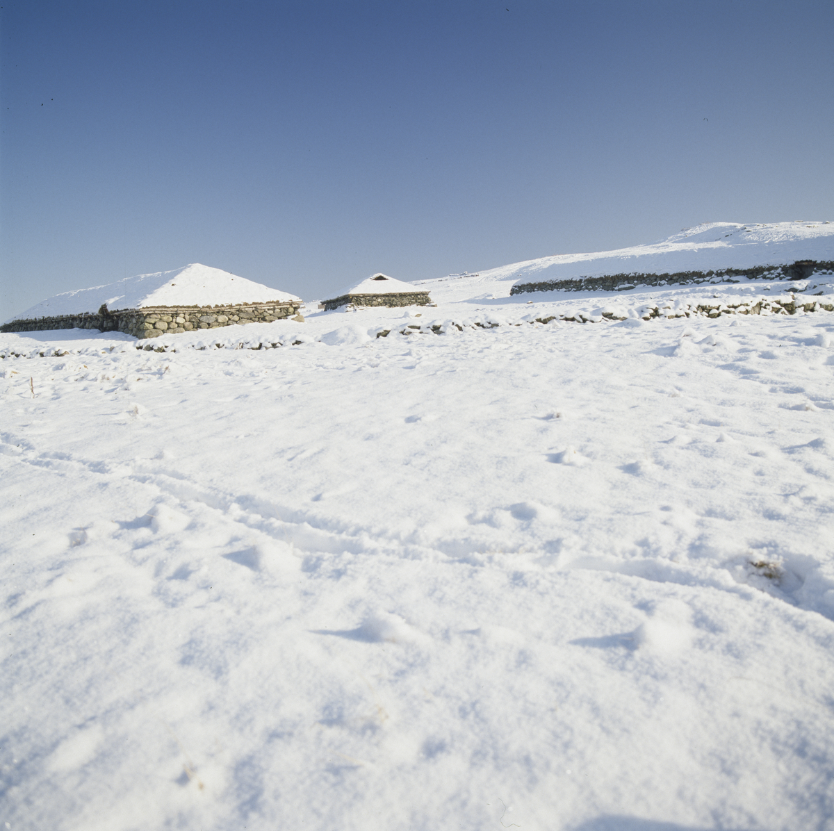 Vinterbilder fra Jernaldergården med snø. -Arkeologisk museum ...