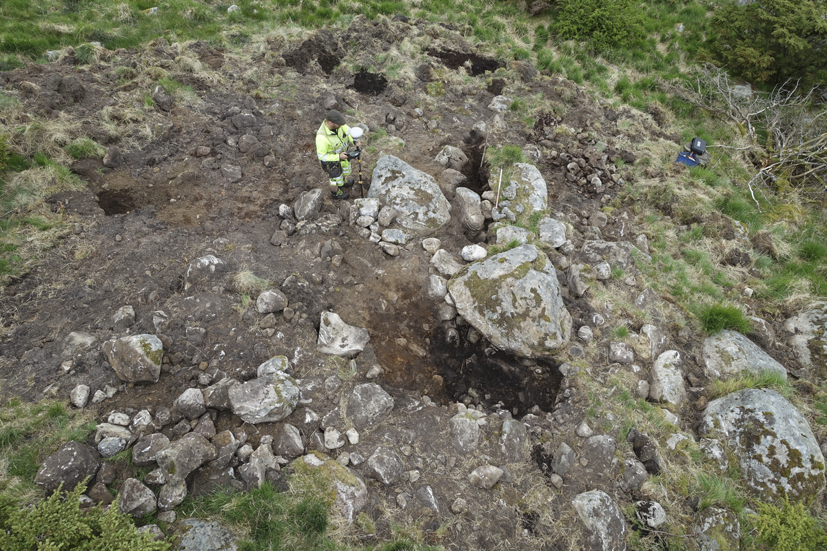 Oversikt røys etter graving