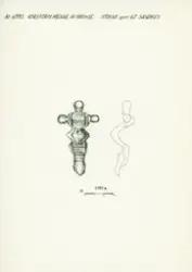 Tegning. Spenne fra Stokka, Sandnes k.