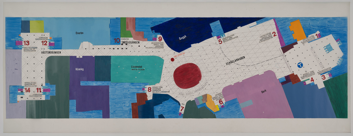 Sergels torg
Ritning till orienteringsskylt