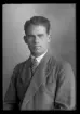 Porträtt, Arthur Vedholm, Hallstahammar.
Ur Gustaf Åhmans samling.