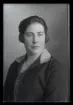 Kvinnoporträtt. Berta Söderkvist, Tjänstemannamässen, Hallstahammar.
Ur Gustaf Åhmans samling.