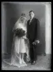 Brudpar, John Lundblad, Ustersta.
Ur Gustaf Åhmans samling.