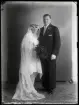 Brudpar. Fritz Svanberg, Näs, hallstahammar.
Ur Gustaf Åhmans samling.