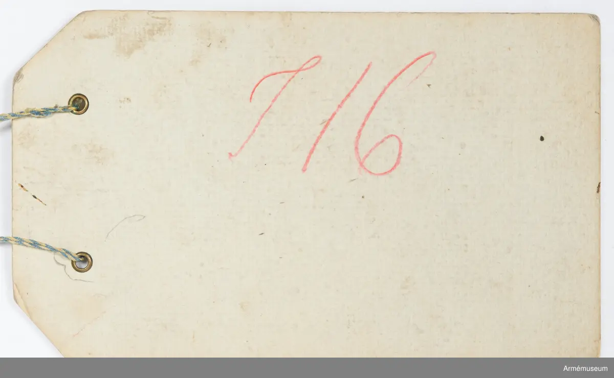 Lyra m/1869 att anbringas på trumslagares och spels axelklaffar. Hallands och Västgöta-Dals regementen.