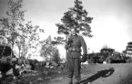 Militär. Roslagens Luftvärnsregemente. Lv 3, Kompani 7. Luftvärnet år 1946. Inryckning 21 april 1946.
