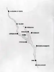 KART. FORSLAG. HAMAR. ALTERNATIVE BY PLASSERINGER LANGS MJØS