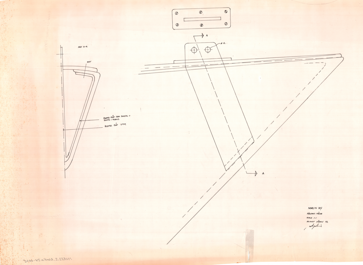 Norlin 34 relingsfäste