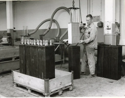 Stationär montering. Tudor i Nol  runt 1960.