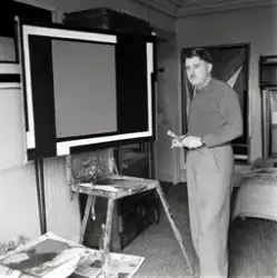 Olle Baertling i Ateljen.