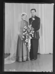 Bryllupsbilde, Olle Andersson m. brud