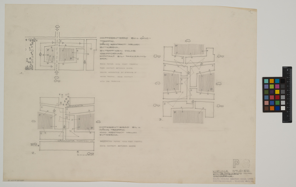 KIRUNA
BOSTÄDER. KONTOR, BUTIKER, KYRKA MM. UTREDNING PROGRAMFÖRSLAG MED PERSP. STUDIER
