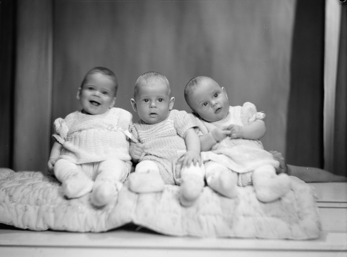 Svein, Sonja og Sølvi Falla, barnebilde