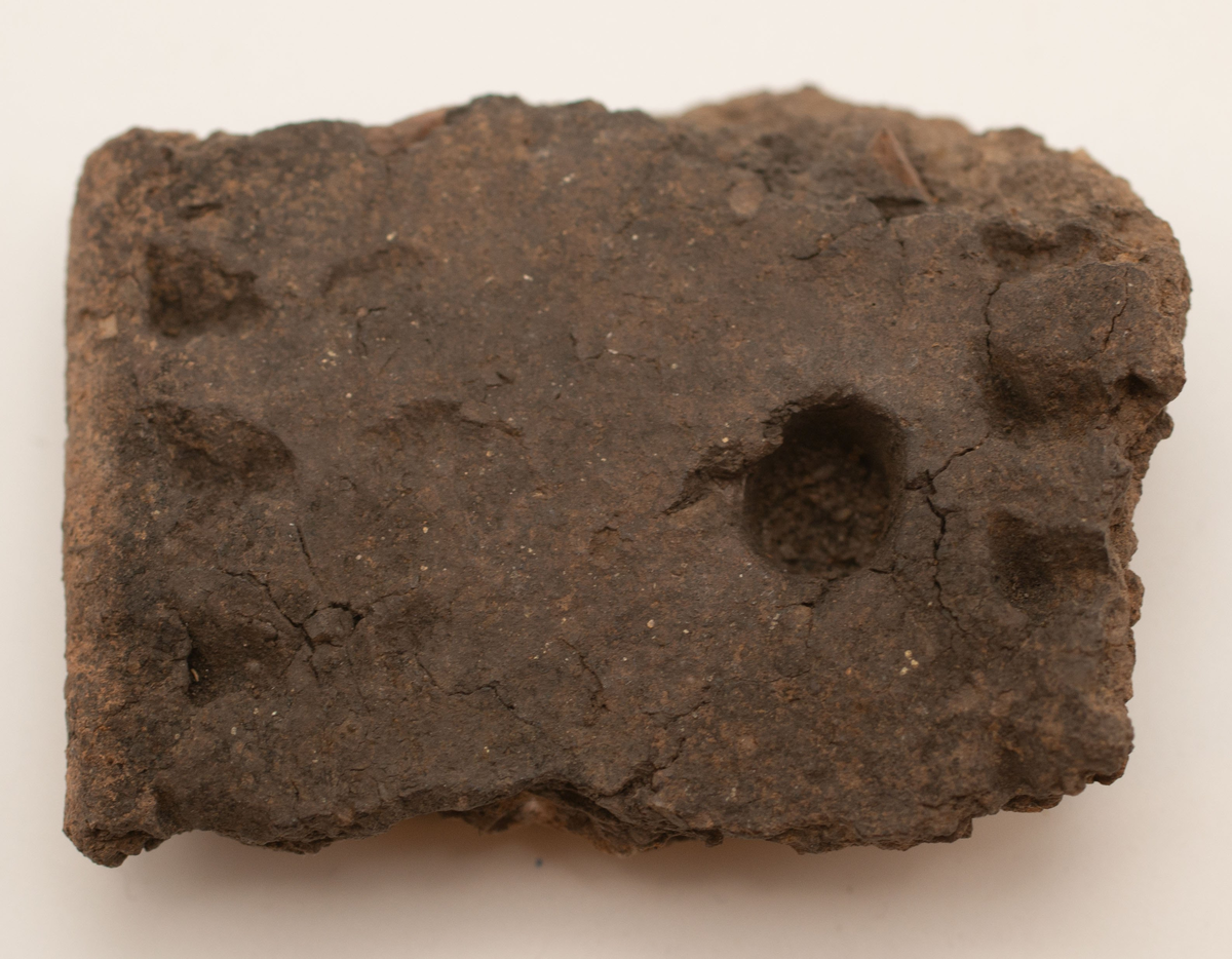 En större mängd (uppskattninsgvis ca 1000 stycken) ytplockade keramikskärvor. Skärvorna har i de flesta fall dekor. Dekoren består av streck, zig-zag mönster och intryckta gropar. Små pinnar och ben har framför allt använts för att skapa dekoren. I de fall det funnits passning har keramiken limmats ihop.