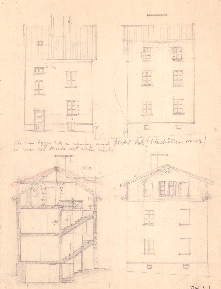 Arkitekt Melchior Wernstedts ritningar [ritningar, handlingar ...